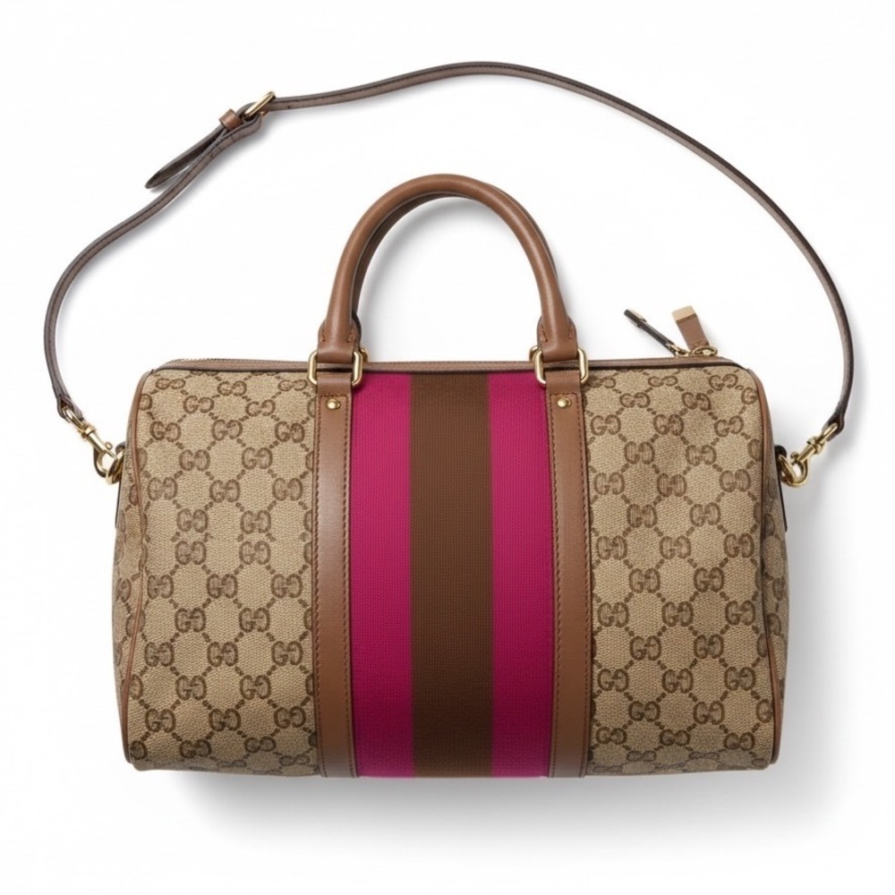 Gucci Boston Bag GG Canvas